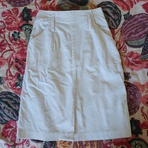 Vintage Corduroy Pencil Skirt (cream) made in USA